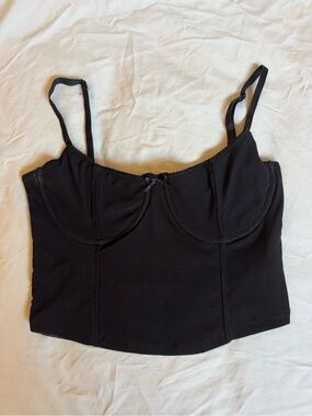 Urban Heritage Black Cropped Bustier Tank Top size: XS - S